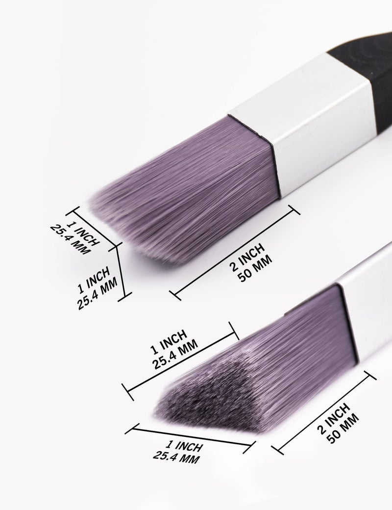 ROLLINGDOG Trim Paint Brush, Edging Paint Brushes for Trim 2PC - Ideal for Precision Painting, Corner Painting, Leaving A Straight Edge. - Image 2